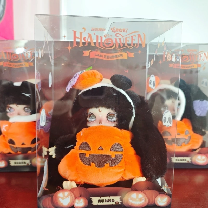 

Mew Kawaii Lokiki Pumpkin Skeleton Rabbit Ghost Cat Angel Heart Hanging Card Figure Trendy Animation Derivatives Collectible Toy