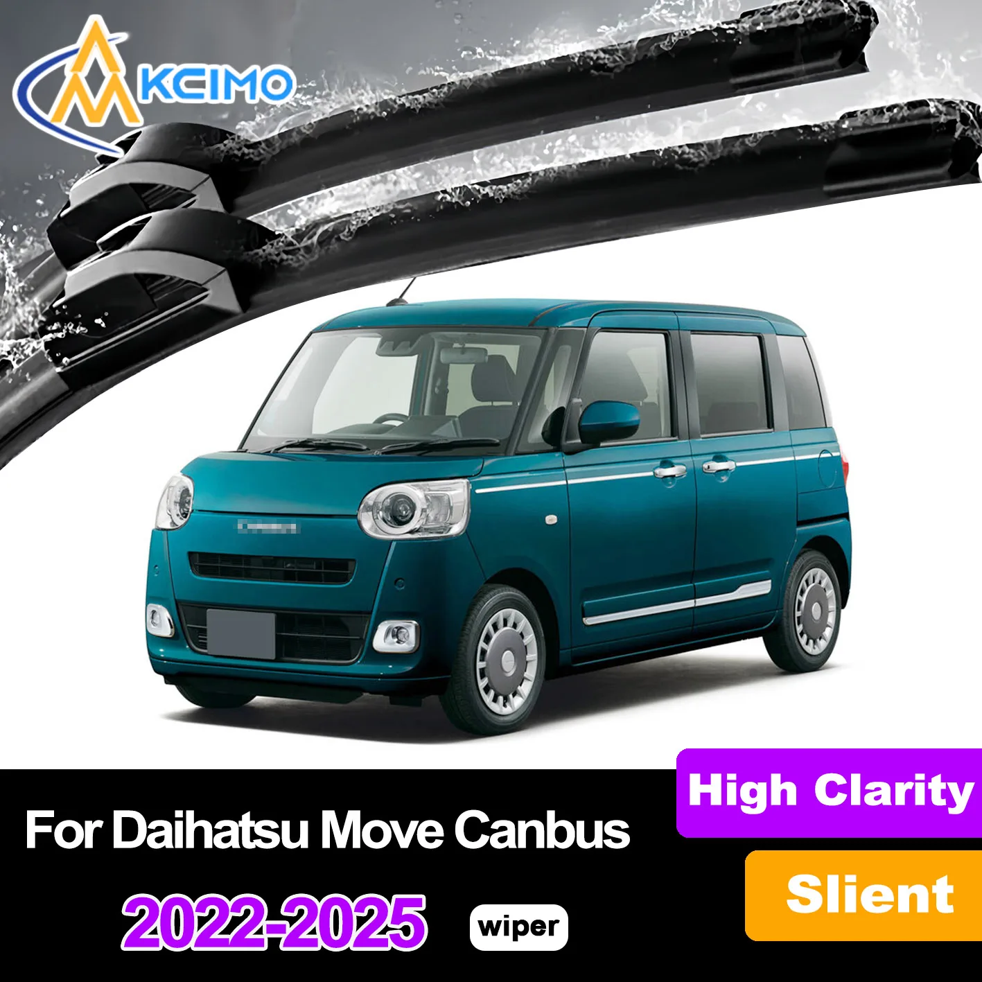 

2Pcs/set Front Windshield Wiper Blade For Daihatsu Move Canbus LA850 2022-2025 All-Weather Car silent Wiper Blades