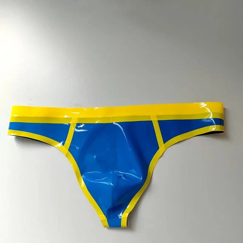 Latex Shorts T briefs Men G-Strings low waist bounce sexy style Thong Club Latex Underpants BF