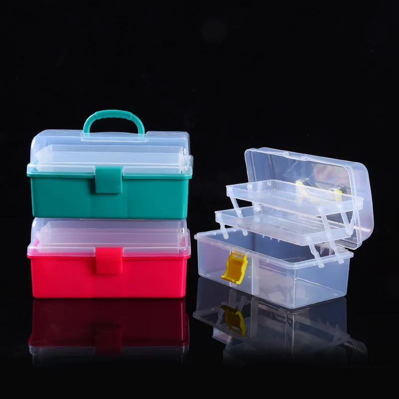 Transparent Folded Tool Jewelry Tools Storage Boxes Component Parts Small Hardware Container Toolbox