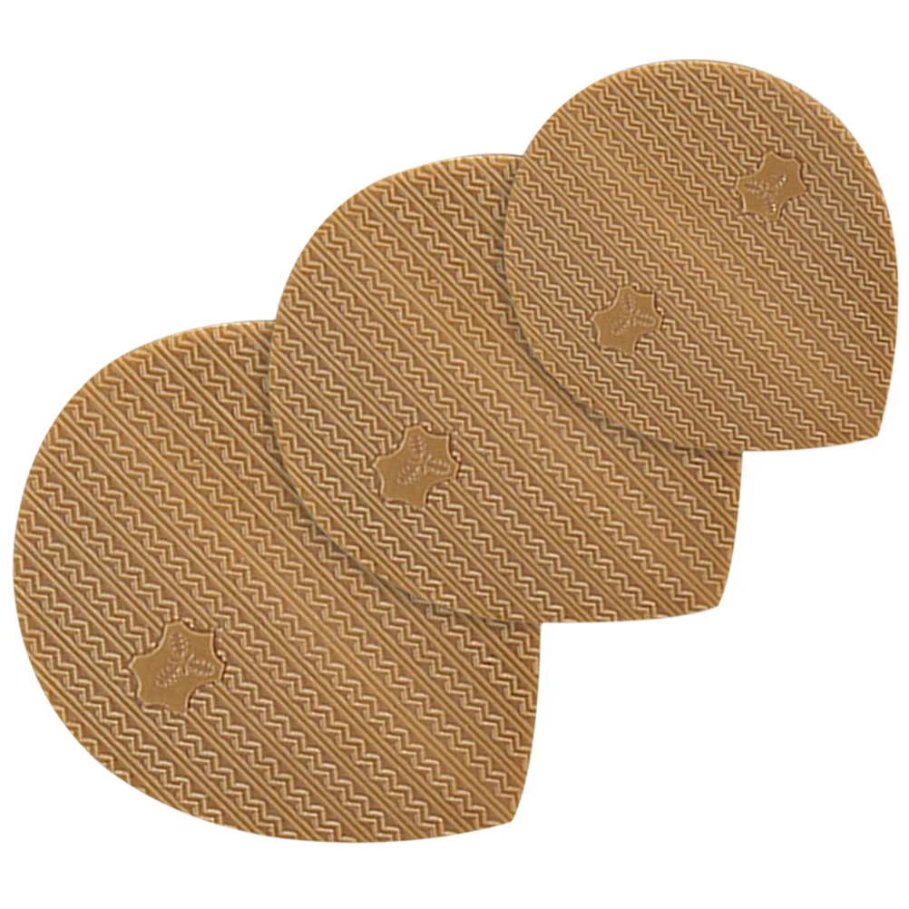 

3 Pcs Anti-slip Sole Material Shoe Repair Pads Antislip for Shoes Accessories Patch Polyurethane Heel Protector