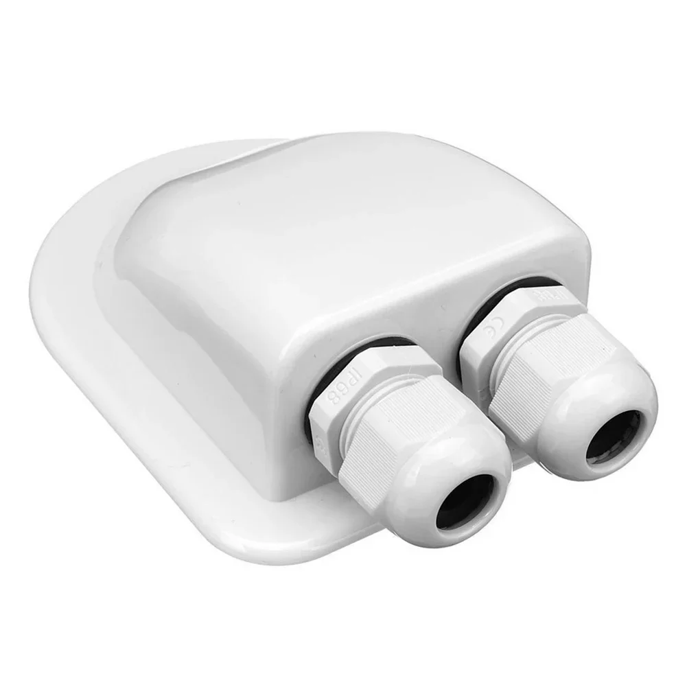 Zonne-aansluitdoos Dubbele kabelinvoerwartel voor zonne-project op auto RV Caravan Boot Cabine Dak Voertuig Jacht Camper Accessoires