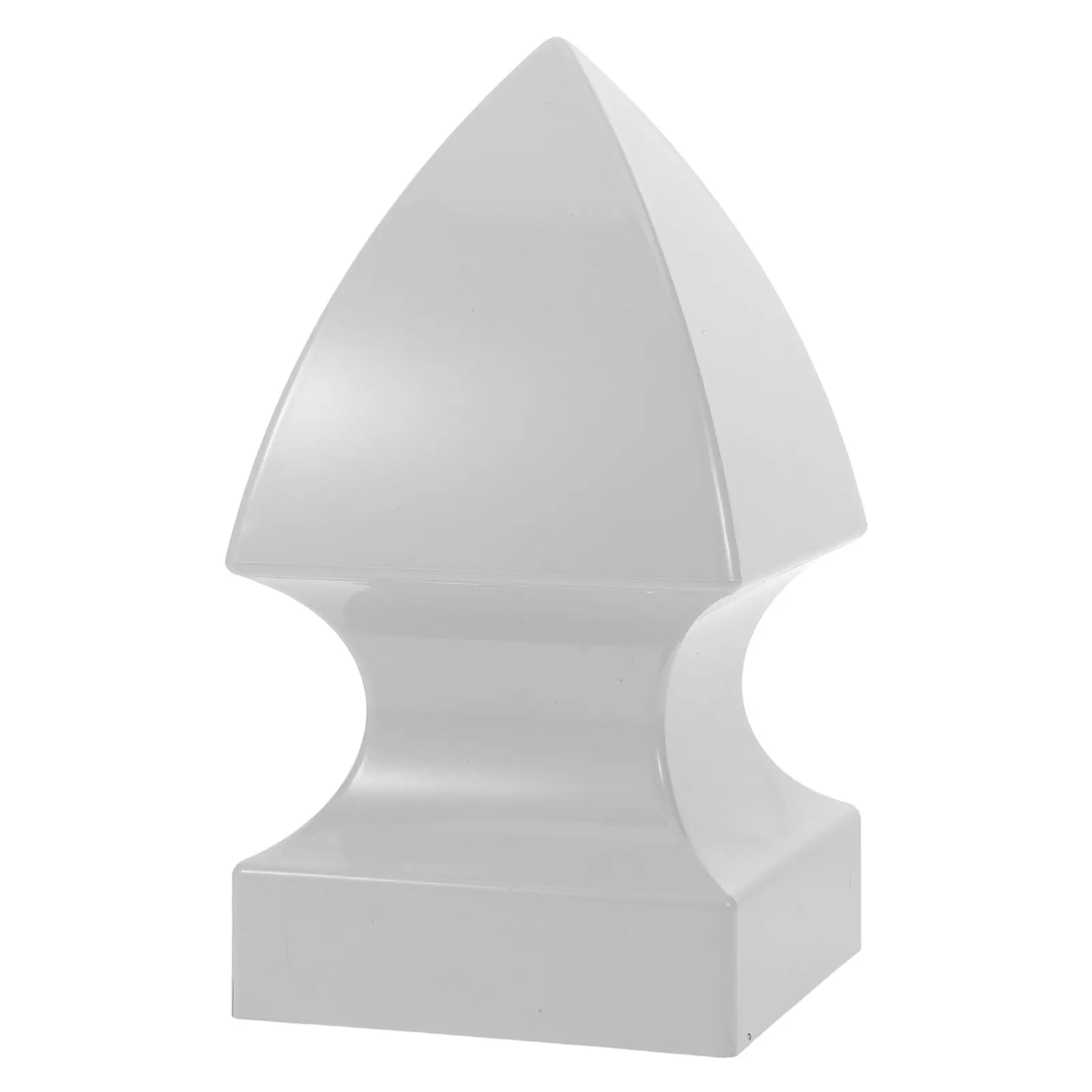 5 Inch Gothic Decorative PVC Post Caps Pyramid Railing Cover for Fence Posts Staircase Railings Banister Curved Ends Balustrade