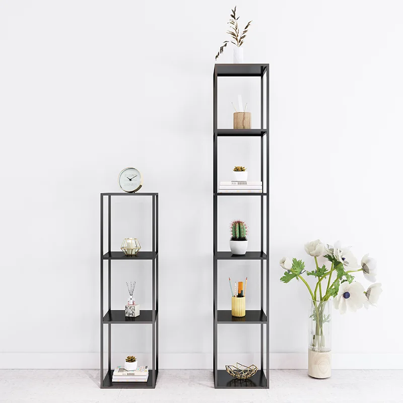 Vertical Floor-to-ceiling Bookshelf, Living Room Home Corner Shelf, Corner Simple Wrought Iron Shelf, Free Installation