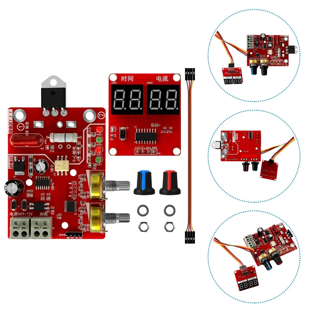 Controller Spot Welder Panel Digital Adjustable Welding Time Board Current Display DIY