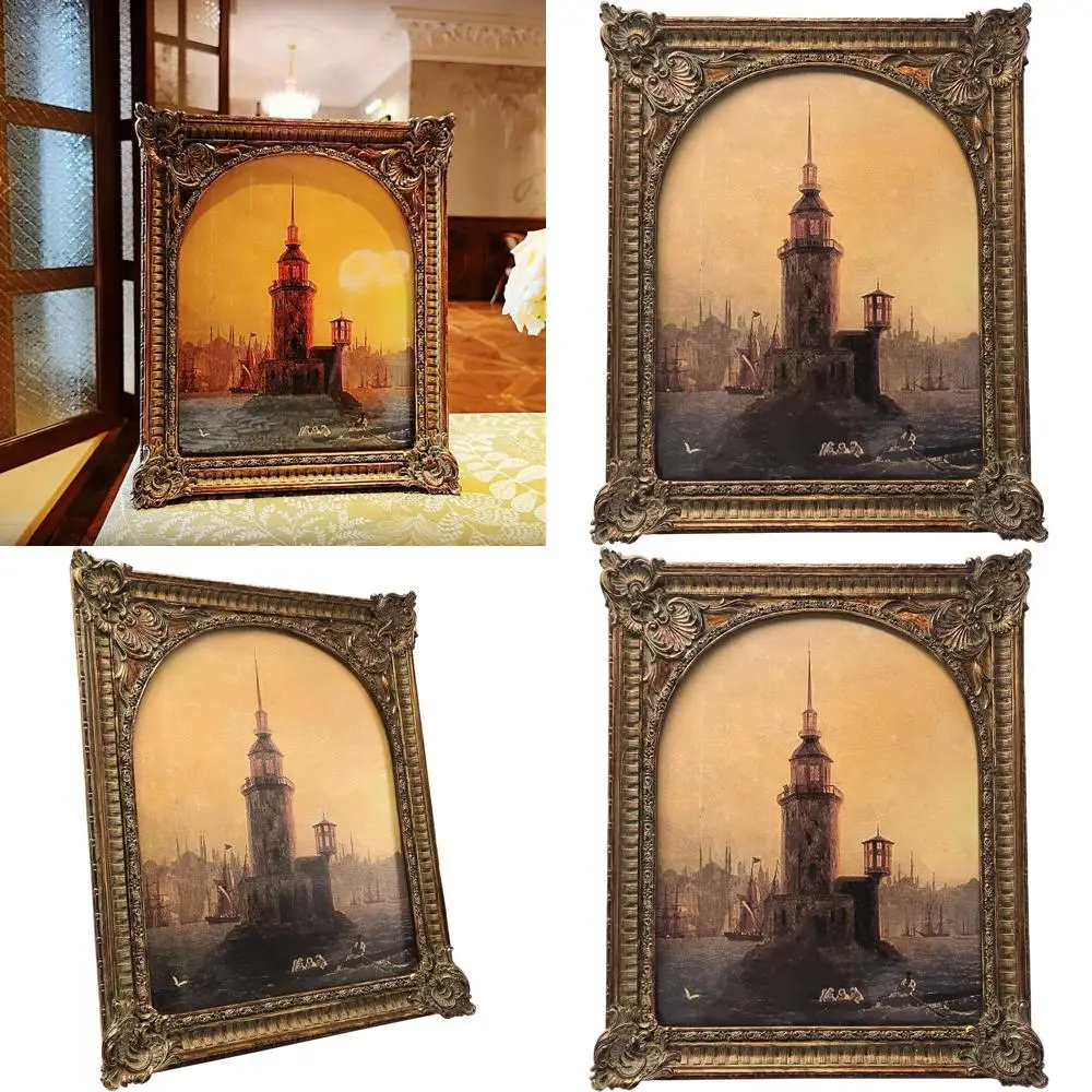 

Vintage 11x14 Black Ornate Arched Picture Frame, Wall or Tabletop, Gothic Home Decor, Photo Gallery Art