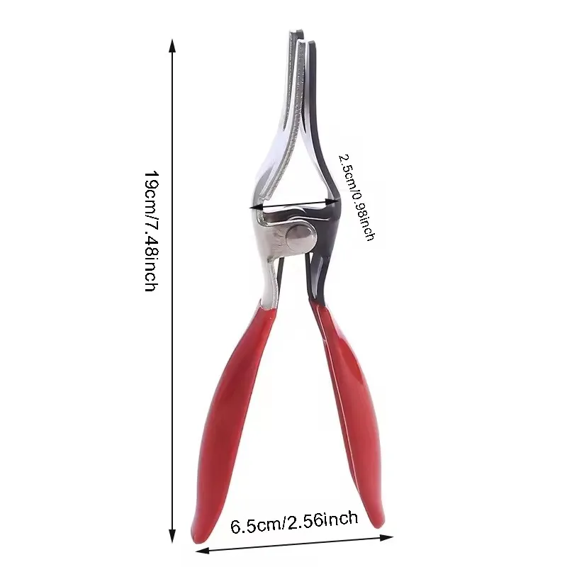 Angled Fuel Line Cutter For Vehicles Red Plastic Handle Fuel Line Separator Robust And Durable Automotive Repair Accessories