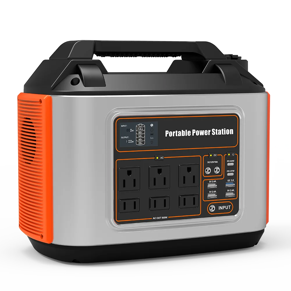 

Outdoor Fishing Emergency Large Capacity High Power Supply Generator 220V 500W Solar Generator Portable Outdoor Power Station