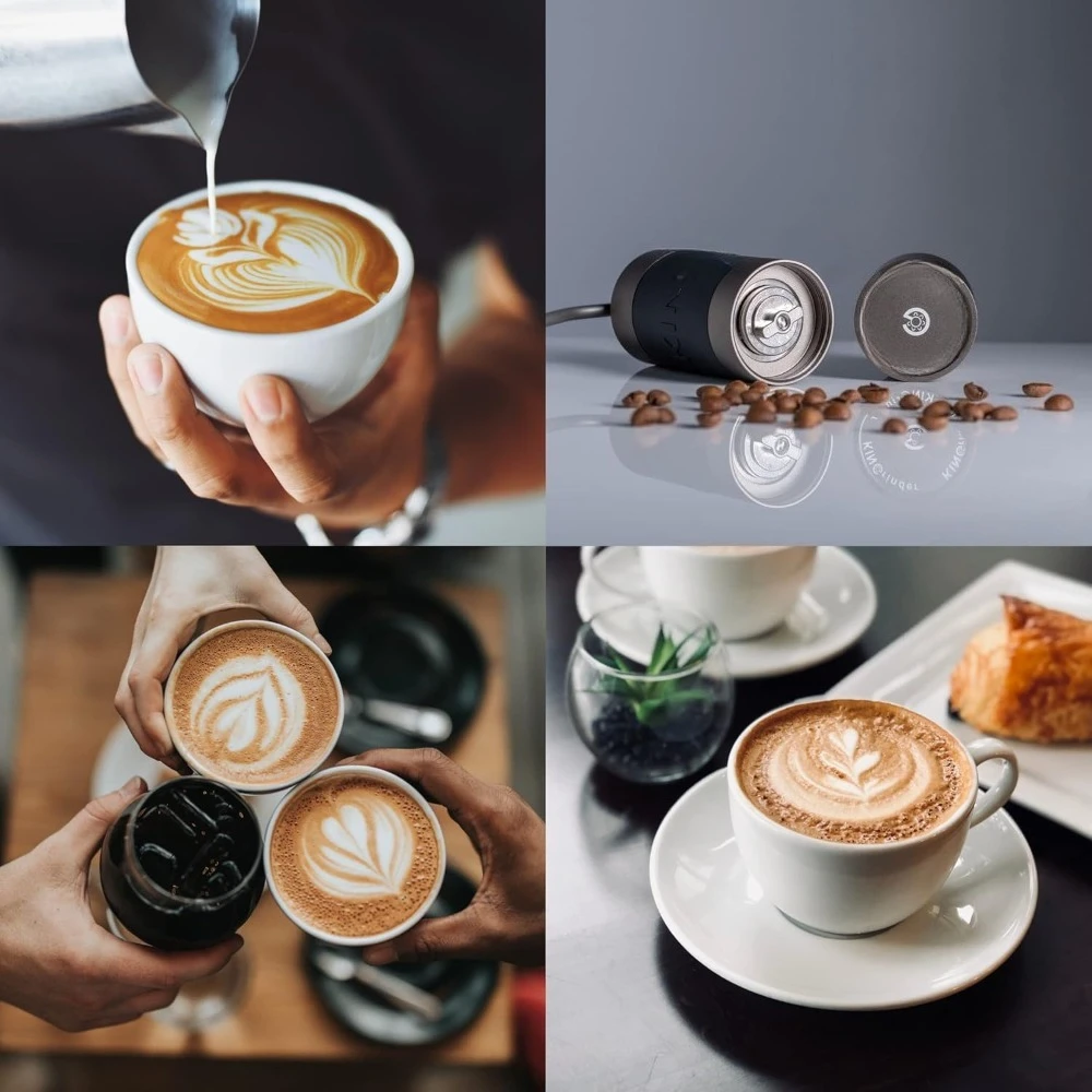 مطحنة قهوة يدوية بمقبض مستقيم من الفولاذ المقاوم للصدأ مطحنة مخروطية الشكل لضغط الإسبريسو الفرنسي بالتنقيط 20 25 جرام