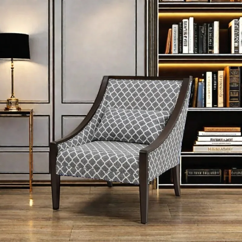 Modern Living Wooden Frame Armchair with Armrests Upholstered Lounge Sofa for Office Hospitals Hotel Restaurants