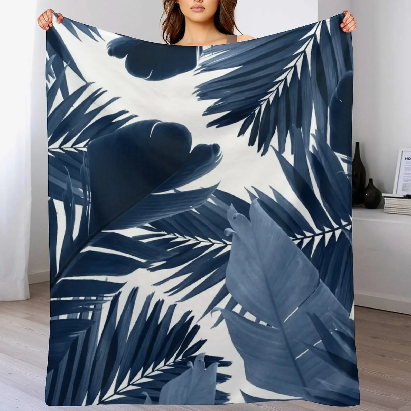 

Jungle Leaves Finesse #3 #tropical #decor #art Throw Blanket Bed Fashionable manga Sofa Quilt Thermal Blankets