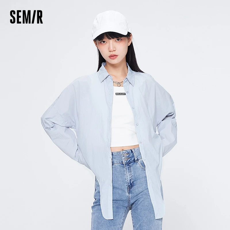 Semir camicia estiva donna protezione solare Design 2023 estate nuova camicetta sottile per donna Texture