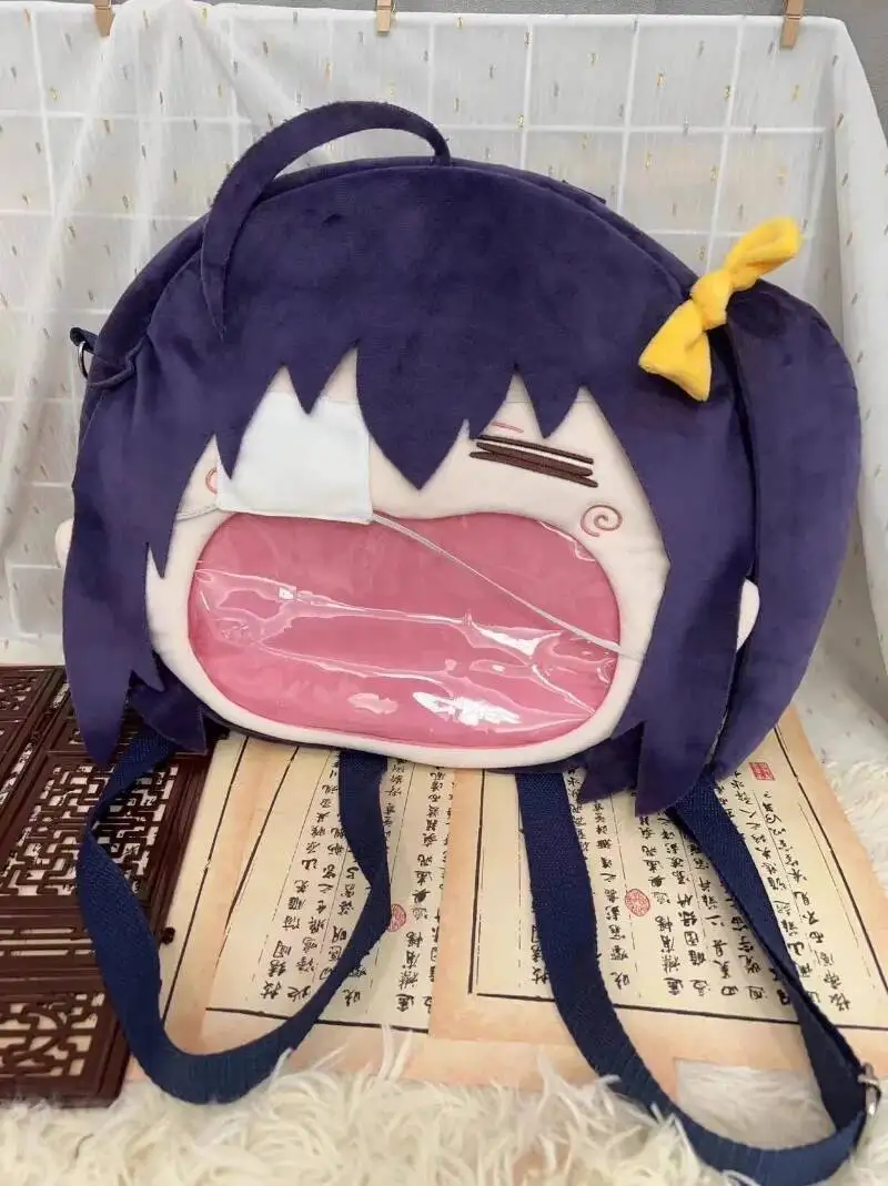 Love Chunibyo Other Delusions Cosplay Takanashi Rikka Transparent Campus Plush Zipper Backpack Messenger Bags Shoulder Bag