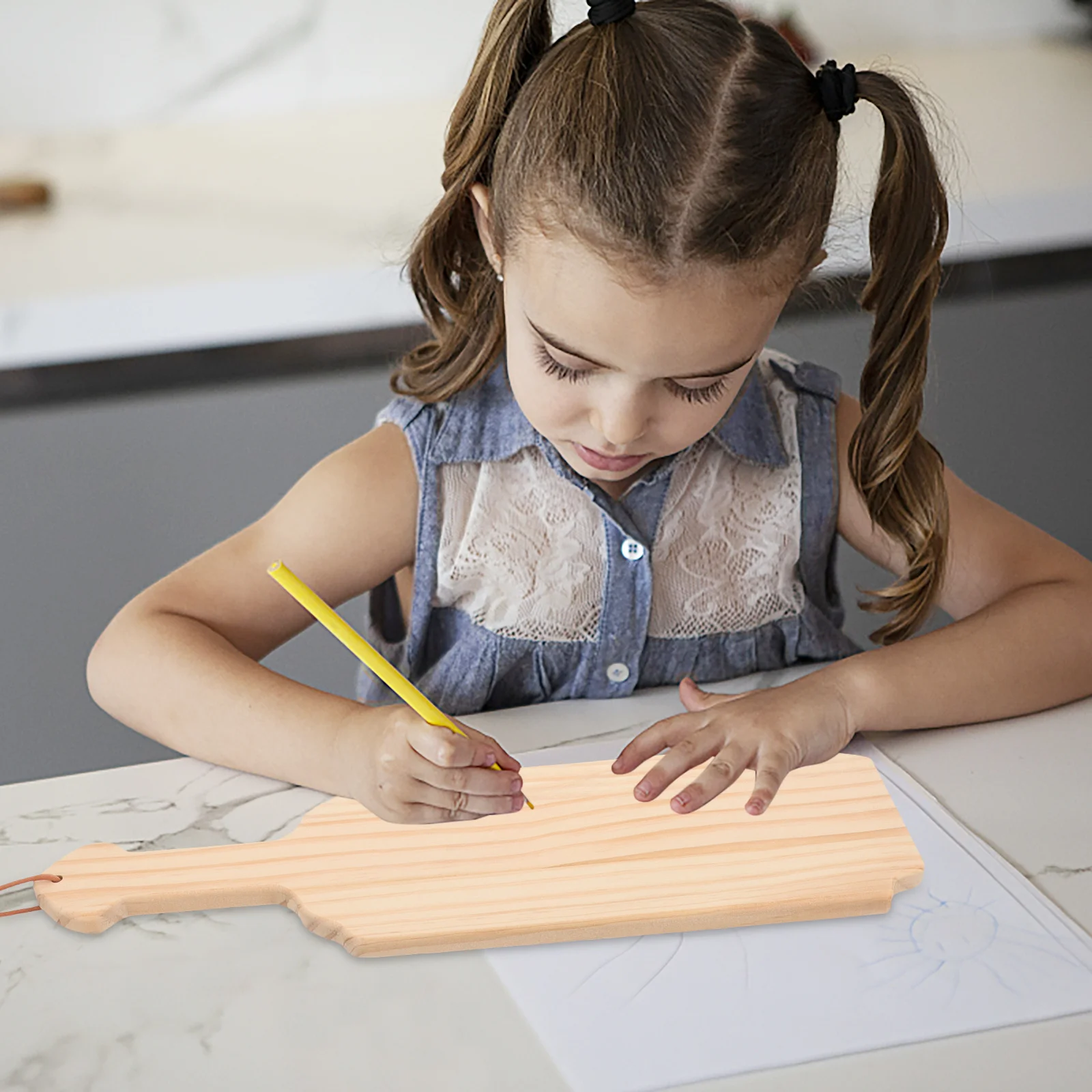 

Handicraft Unfinished Paddle Wooden DIY Decor for Wall Hanging Painting Craft with Beads Stencils Glitter Home Ornament