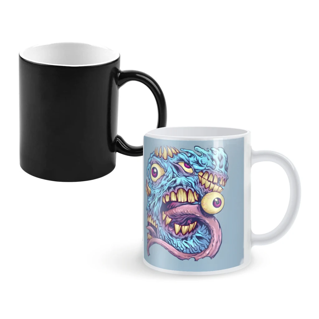 

Eyeballs and TeethCoffee Mugs And Mug Creative Color Change Tea Cup Ceramic Milk Cups Novelty Gifts