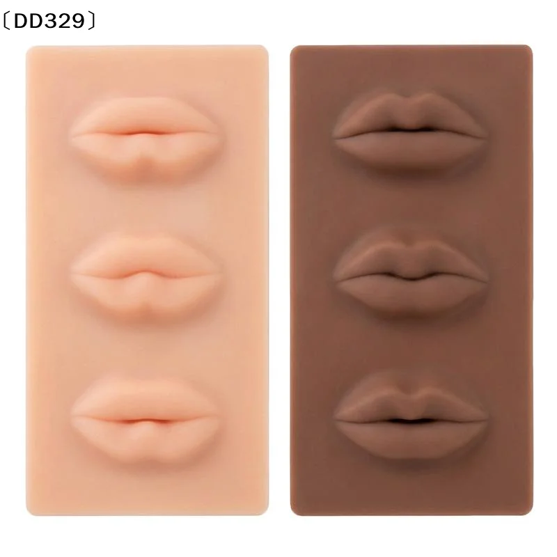 1Pcs Latex Tattoo Makeup Lip Coloring Practice Skin 3D Lip Model With 3 Type Europe Lip Shape For Lip Blush Technique〔DD329〕