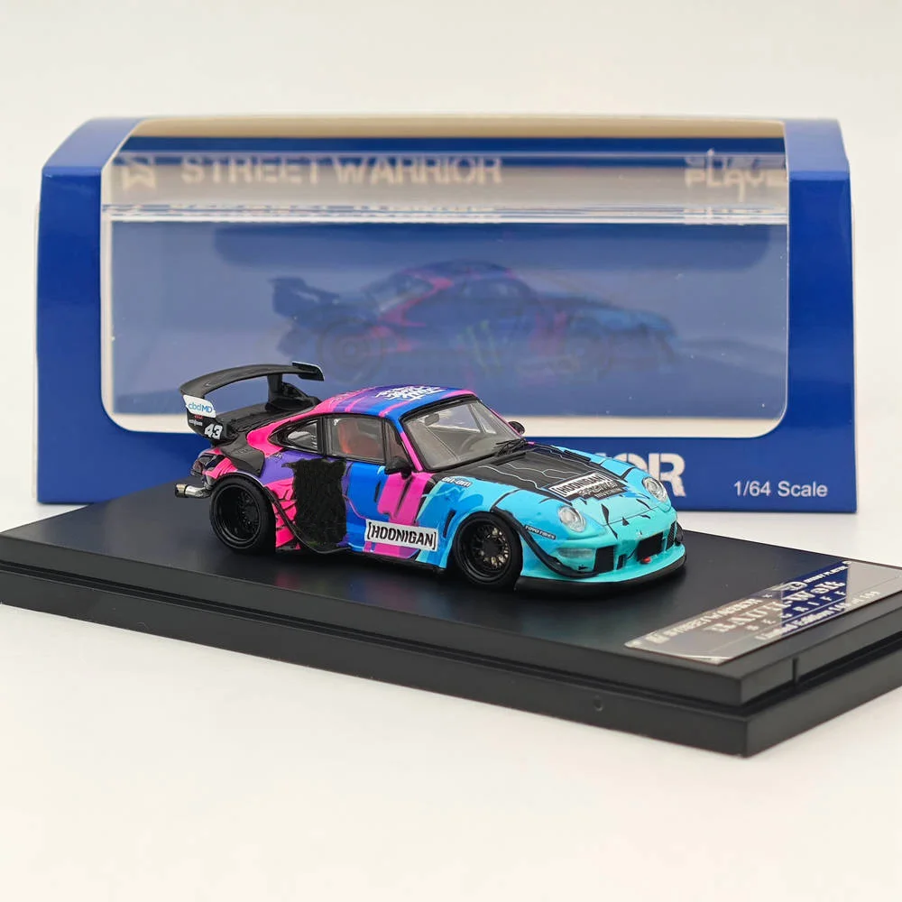 1/64 STREET WARRIOR for 993 RWB Energy painting Hoonigan Diecast Models Car Miniature Auto Toys Limited Collection Gift