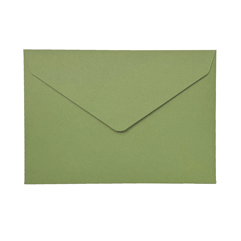 50pcs ซองสีเขียว Western สําหรับธุรกิจเครื่องเขียน Supplie โปสการ์ด Giftbox 162x114 มม.บรรจุภัณฑ์เก็บคําเชิญงานแต่งงาน