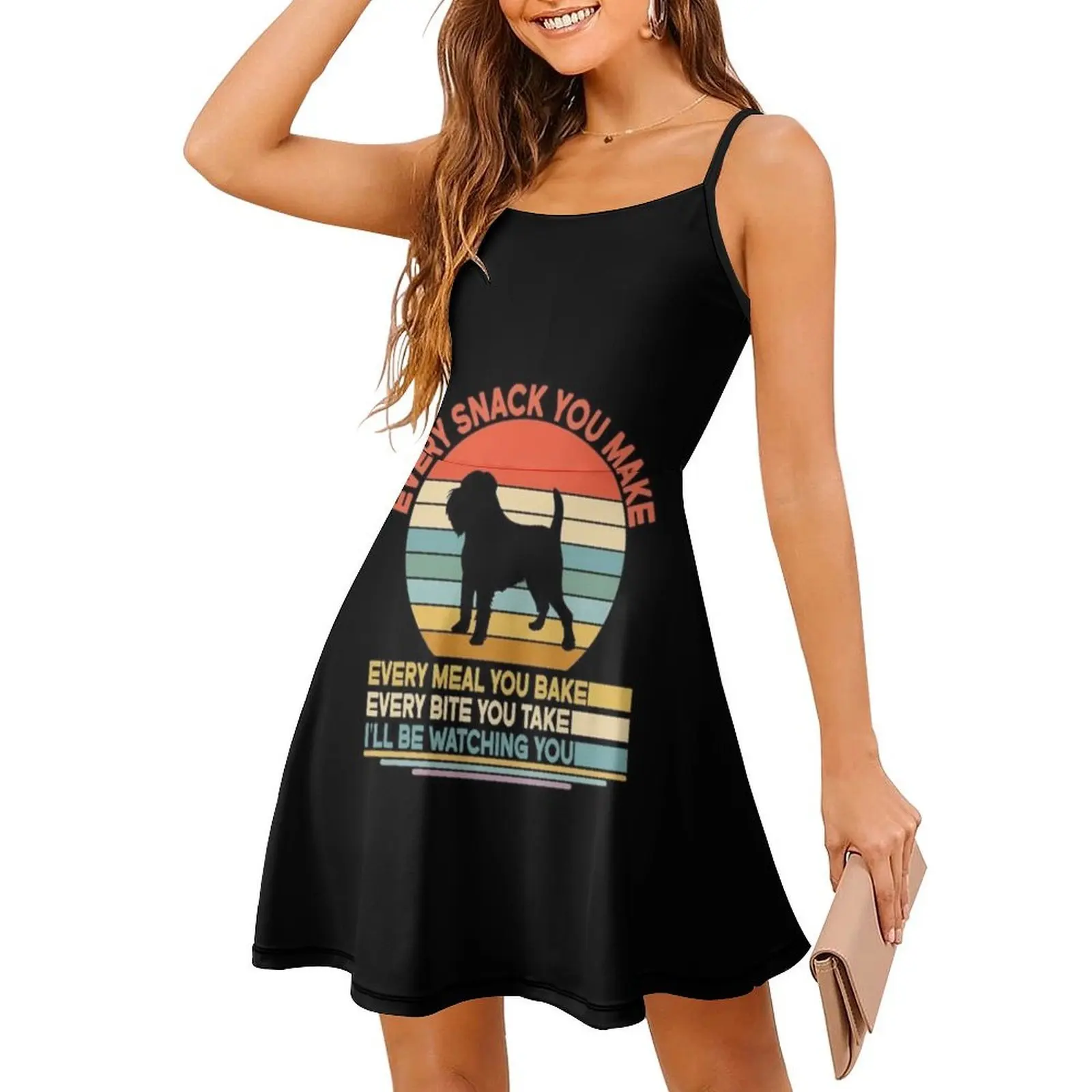 بروكسل غريفون كل وجبة خفيفة تجعل كل وجبة أنت فستان هيب هوب نسائي ملابس الشارع مطبوع عليه رسومات جرافيك ملابس الحفلات والنوادي بروكسل #3