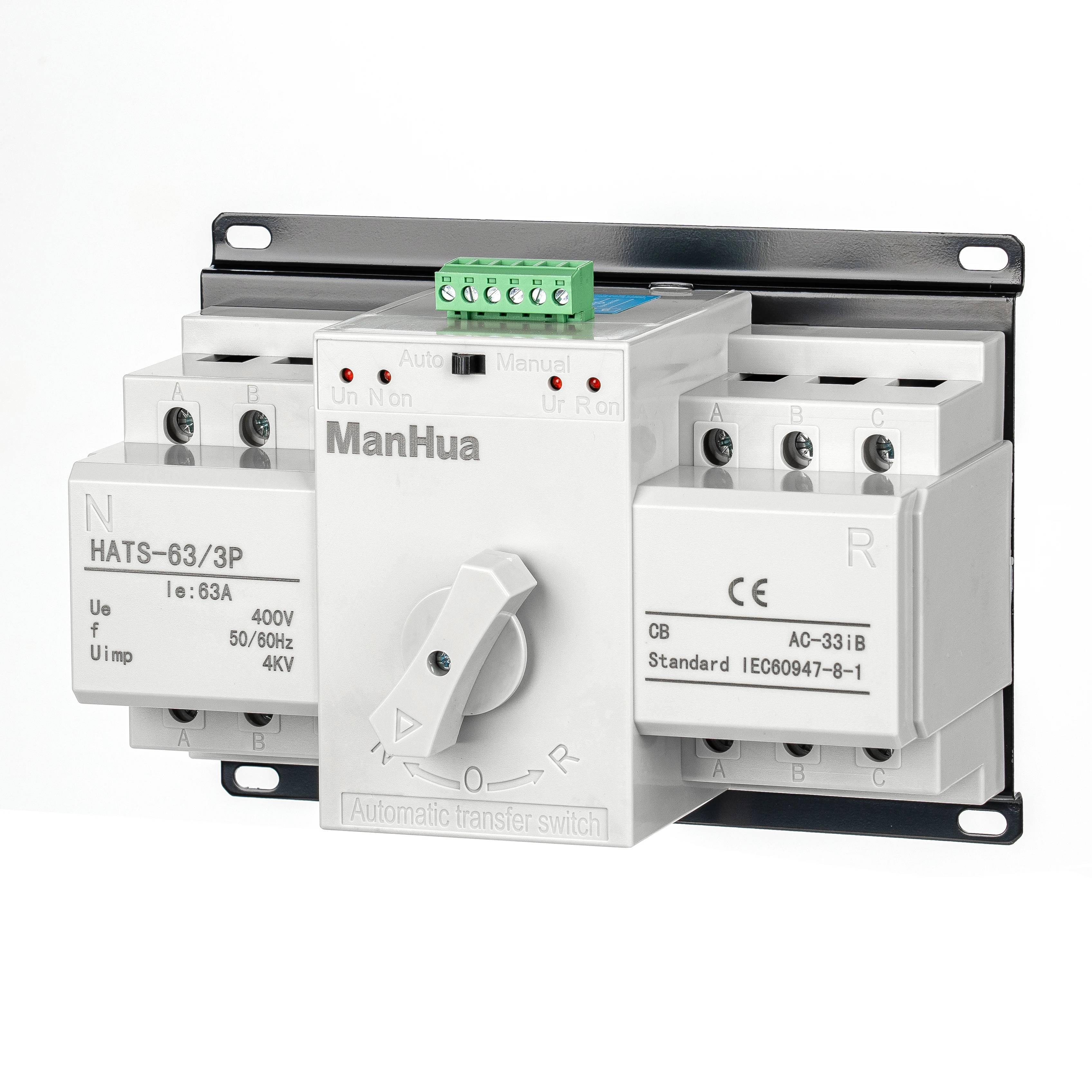 Picture 4: ManHua Dual Power HATS-63/3P 63A 230VAC Dual Power Automatic Transfer Switch CB Type Switch
