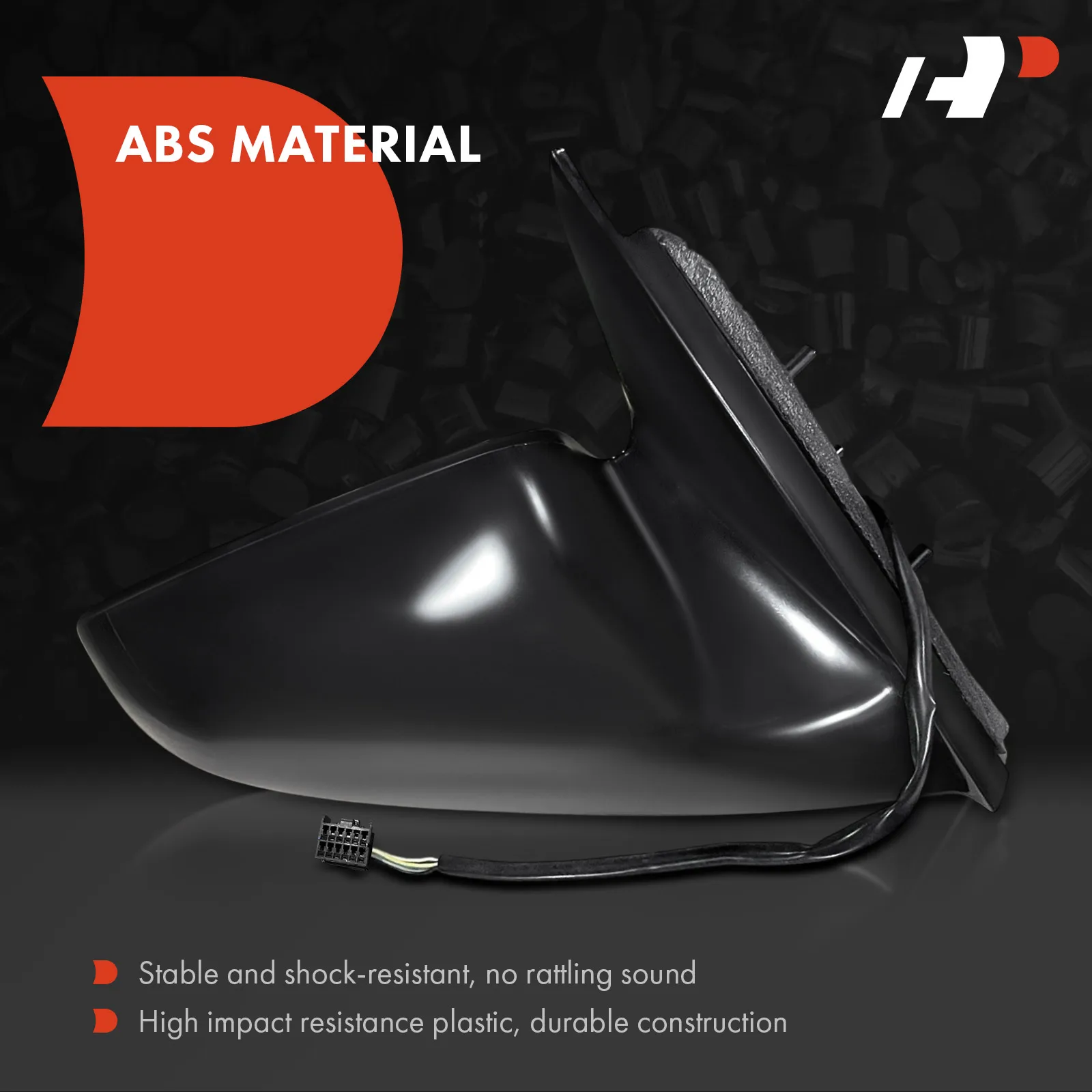 A-Premium Pair Power Door Mirror for Pontiac Bonneville 2000-2005 Non-Folding Heated Smooth Black