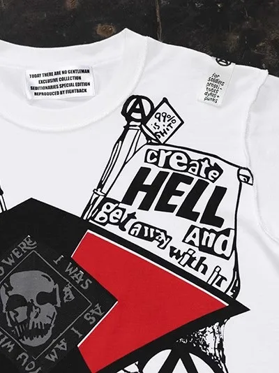 2025 Punk rock classic retro cool round neck short sleeved t-shirt TX1525