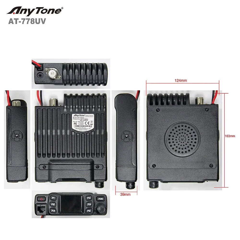 AnyTone AT-778UV II 25 واط جهاز اتصال لاسلكي عالي الطاقة ثنائي النطاق 136-174 ميجا هرتز/400-490 ميجا هرتز هام راديو متنقل
