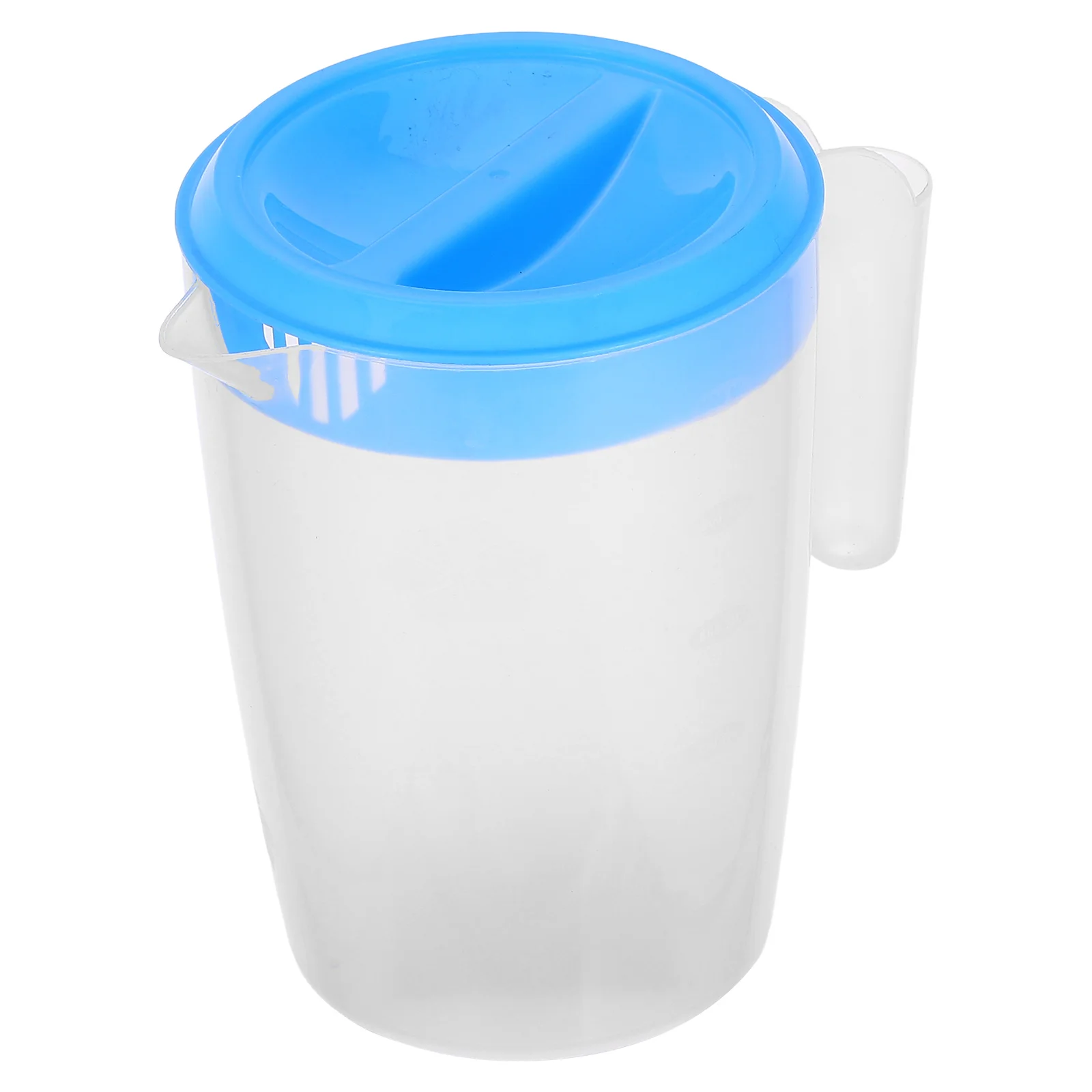

1L Water Jug Blue Lid Reusable Plastic Pitcher For Cold Drinks Ice Tea Juice Home Office Party Picnic Bbq Refrigerator Portable
