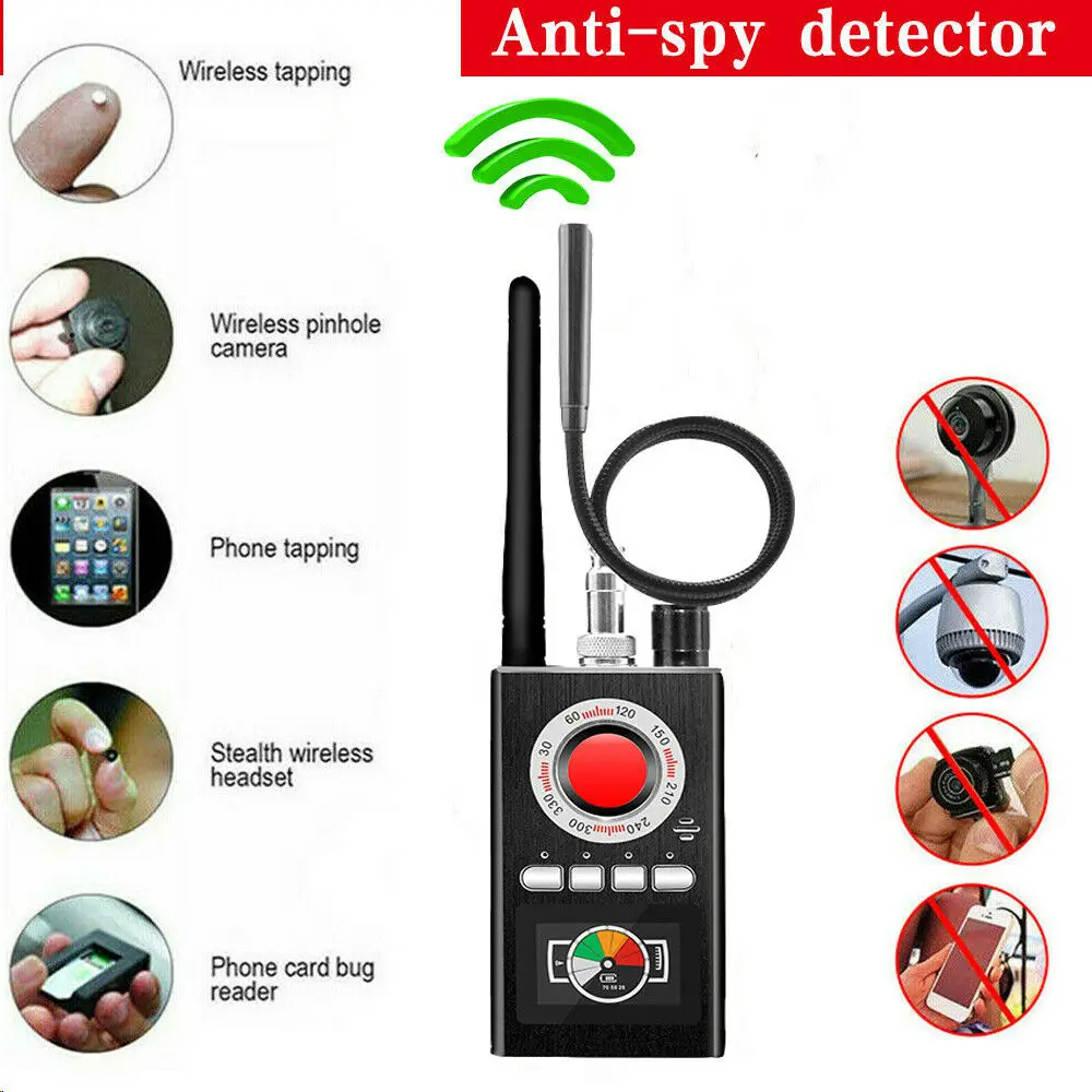 Multi-function AI Camera Detector Anti Candid LED display hunter's GPS Tracker Bug mini Signal lens Detect Wireless Spy gadgets