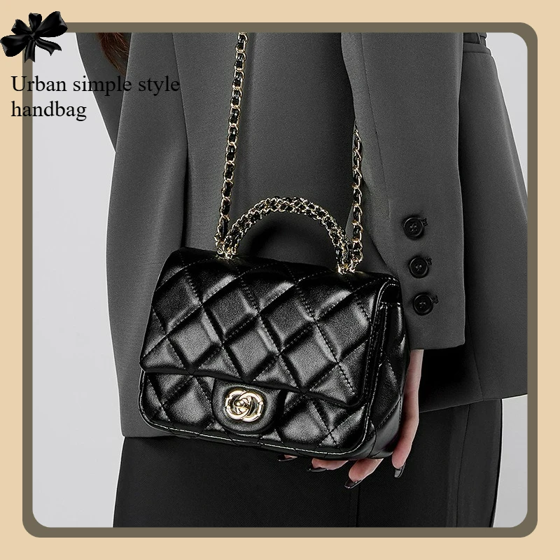 

Сумка женская модная маленькая ароматная стильная сумка с металлической цепочкой в виде ромба, универсальная сумка-мессенджер на одно плечо, средневековая женская сумка