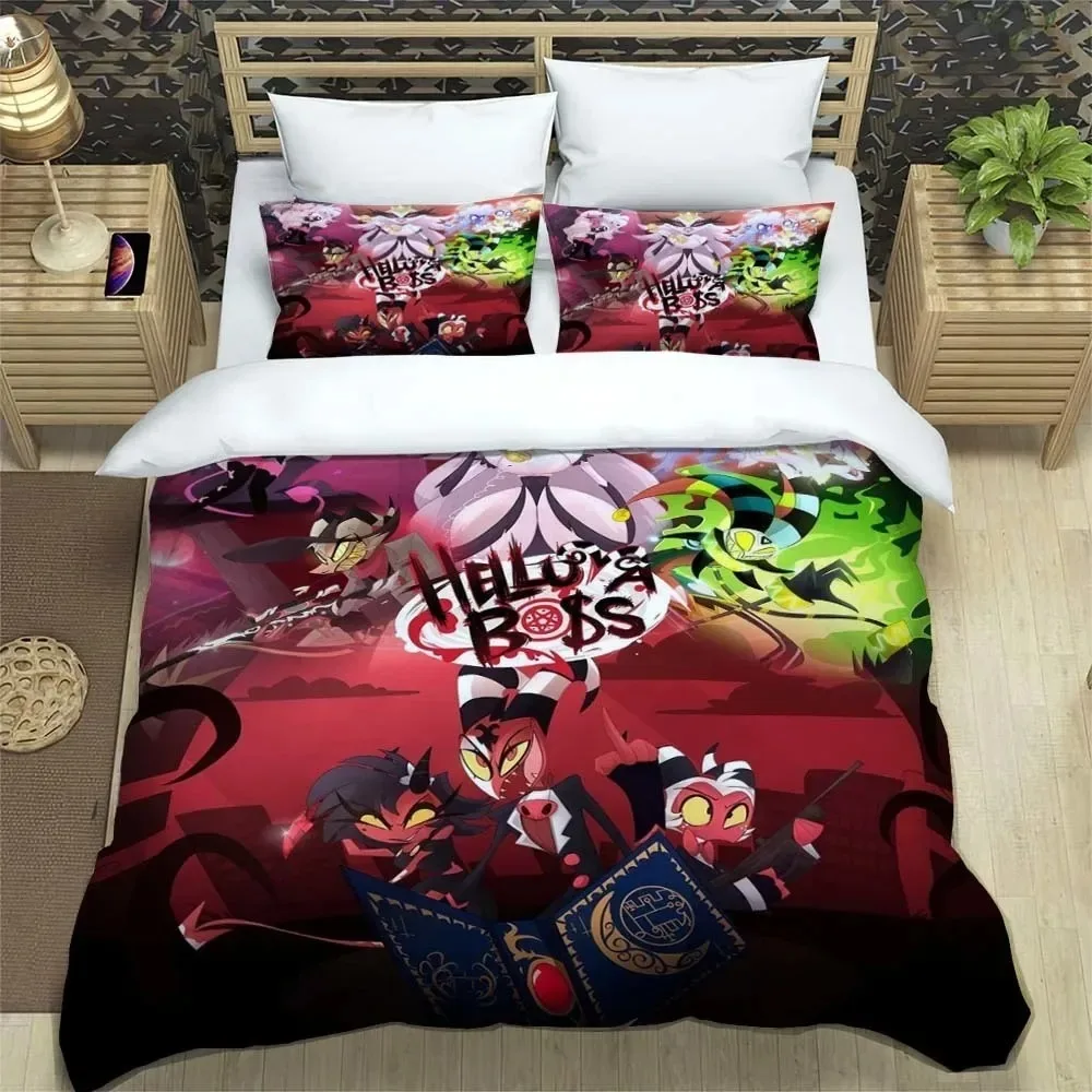 Helluva-Boss Cartoon Bedding Sets exquisite bed supplies set duvet cover bed comforter set bedding set luxury birthday gift