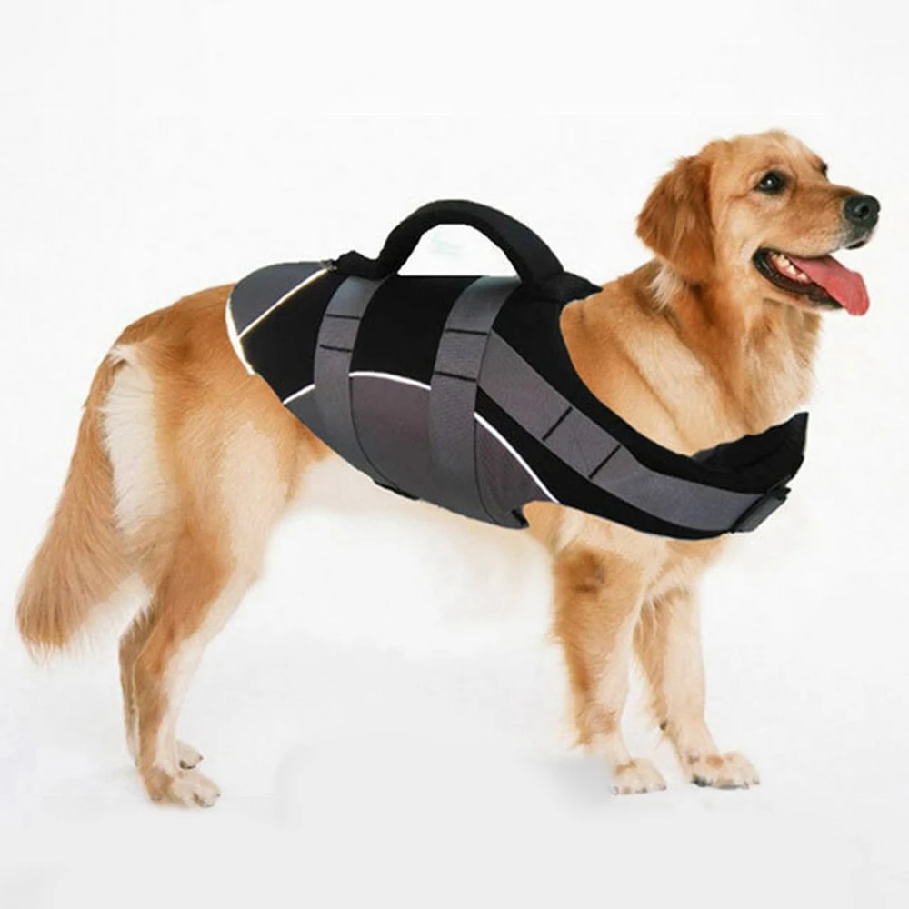 Dog Life Vest Summer Dogs Safety Jacket Pet Swimming Clothes with Handle Reflective Surfing Vest for Small Medium Large Dog