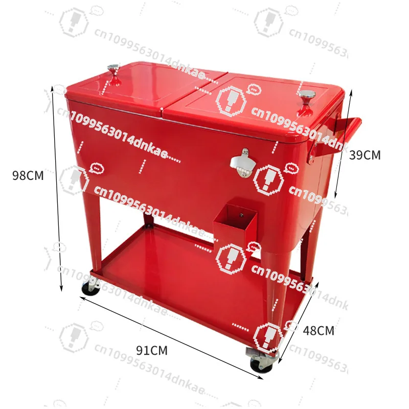 Independent Station American Trend Retro Cabinet Refrigerated Insulator Ice Bucket Trend Decoration Side Cabinet Bucket Ornament