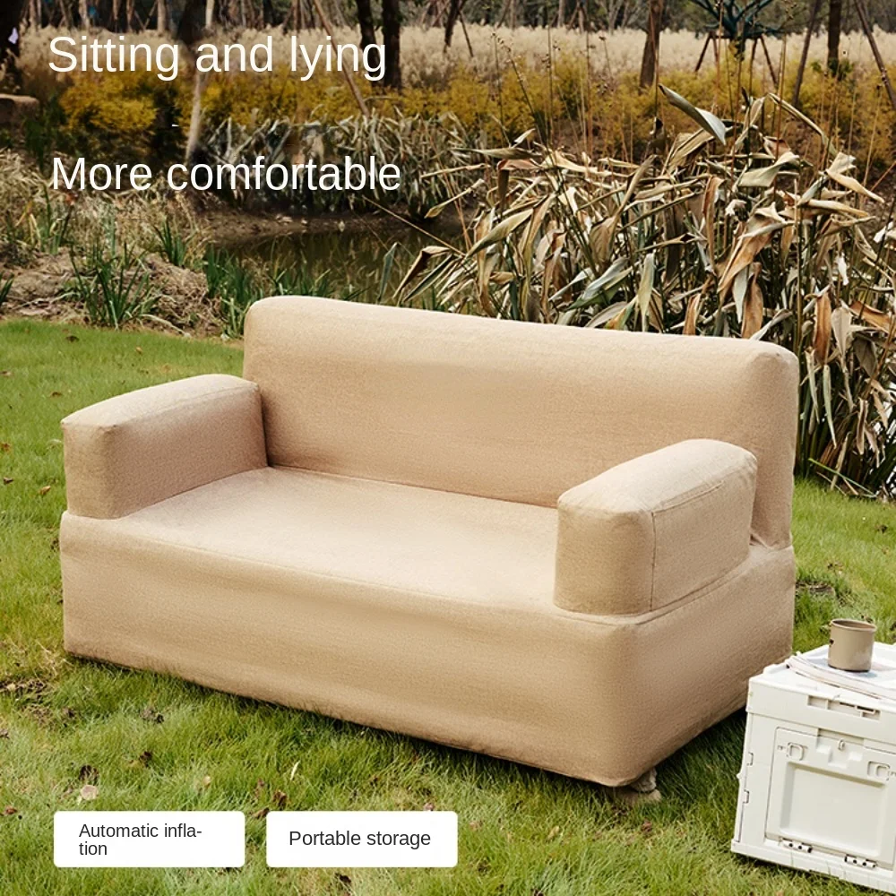 Outdoor Camping Sofa Home Lazy Portable Double Sofa Automatic Inflatable Couch