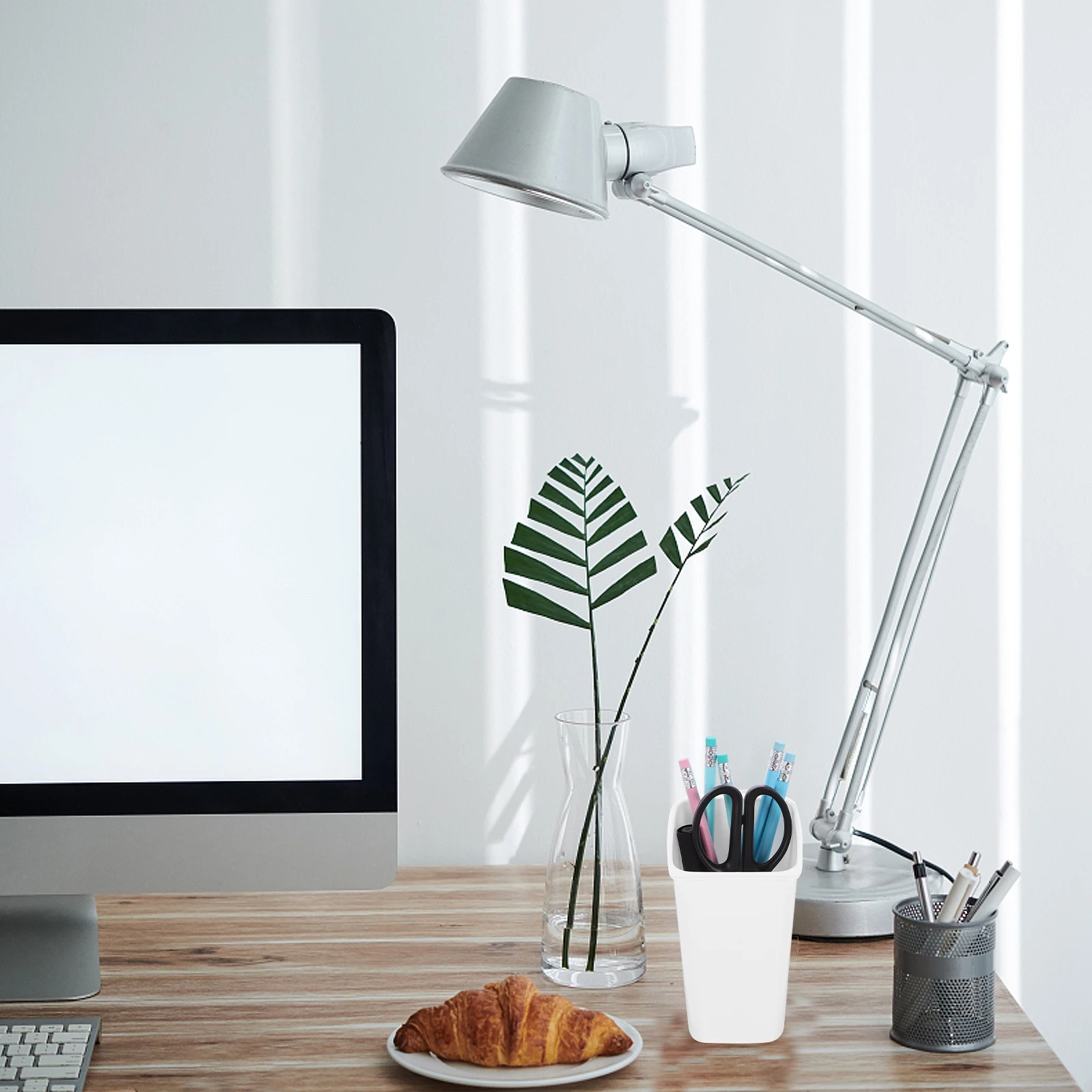 

Small Desk Trash Bin Modern Design Portable Waste Bucket for Home Office Study Room Tidy Storage Organizer Miniature Garbage Can