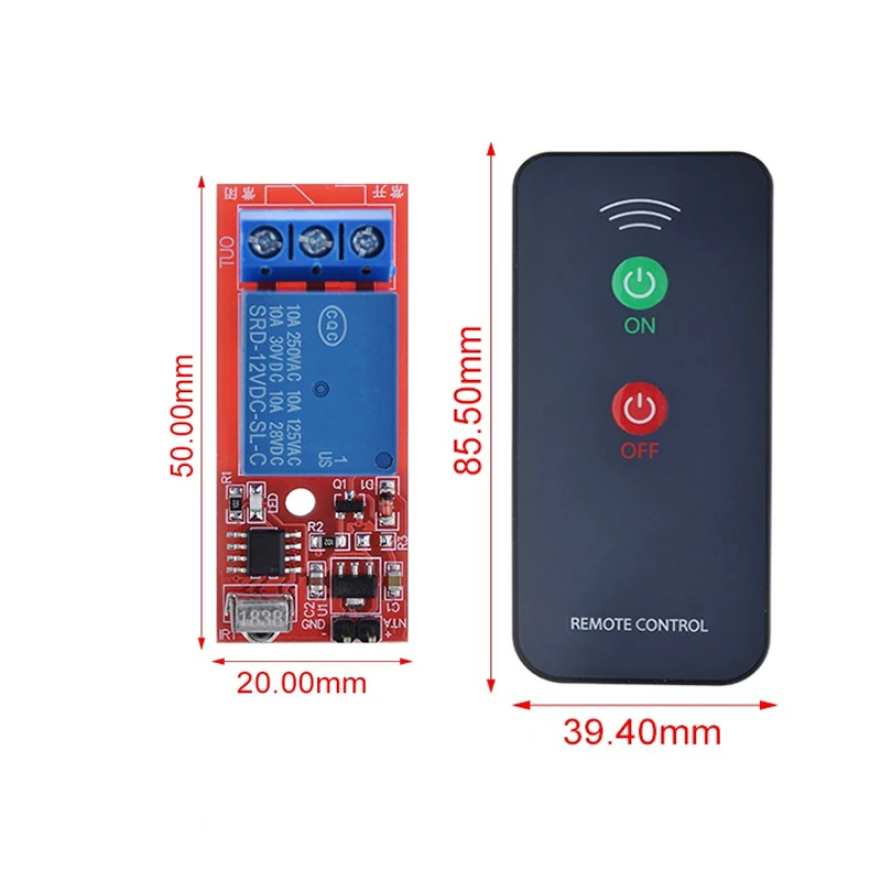 DC 12V 1 Channel Infrared Receiver Driving Switch Relay Driver Module Board IR Active Remote Controller