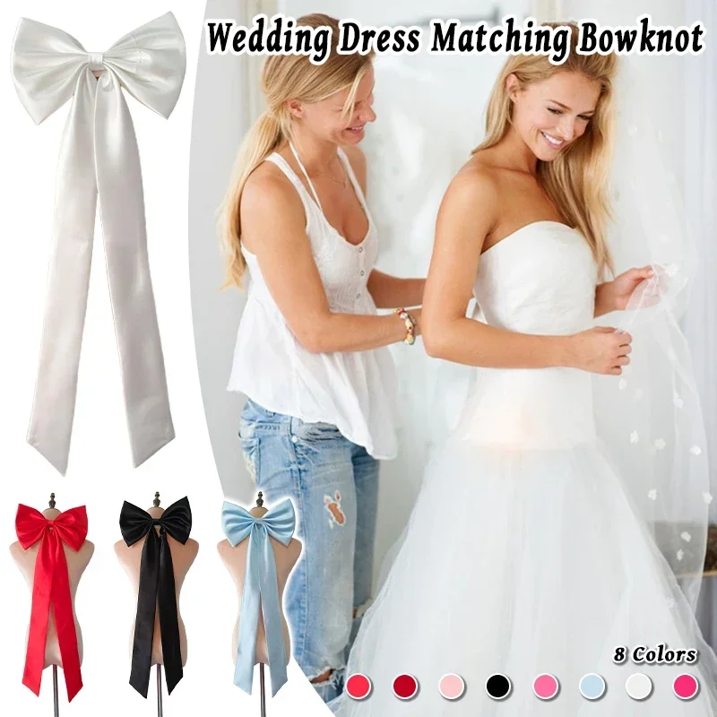 Accesorio de lazo de boda para vestido de novia desmontable con Pin elegante vestido de novia a juego lazo decorativo Diy