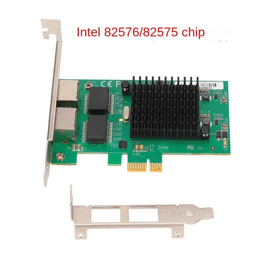 

PCIE X1 2 Port 1000M Gigabit Ethernet Dual Ports RJ45 Lan Network Card Chip Intel 82575/82576 Networking Pci-e Ethernet Server