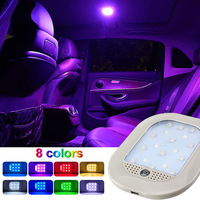 8in1 RGB USB Car Interior Led Atmosphere Decorative Light For Car Roof Car Atmosphere Ambient Light Ceiling Dome Light