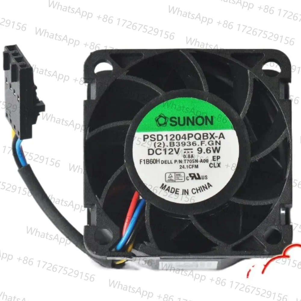 1pcs For Sunon PSD1204PQBX-A For Dell R210 server fans 0T705N 0N229R 40 * 28  server inverter axial cooling fan