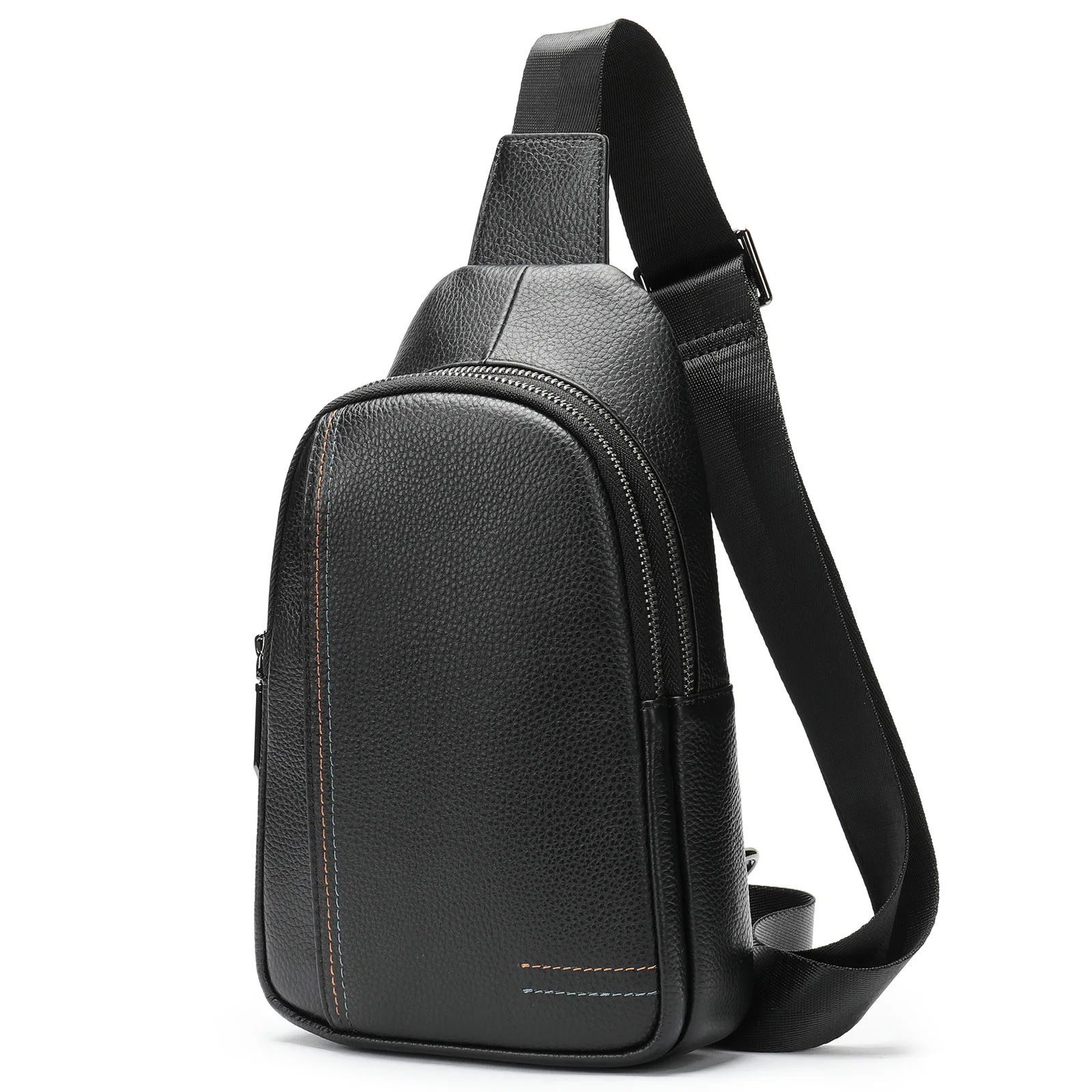 

Повседневная нагрудная сумка из натуральной коровьей кожи для мужчин и женщин, сумка через плечо, 9,7-дюймовая одиночная сумка для iPad, уличные водонепроницаемые сумки на плечо