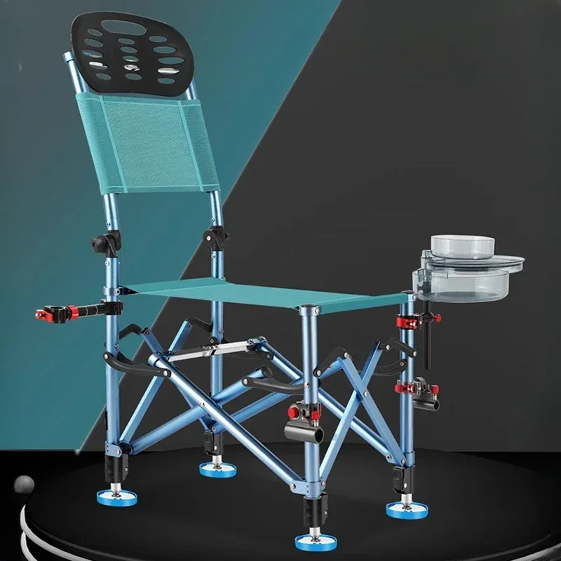 Silla De Pesca De aluminio para todo terreno, conjunto De Silla De Pesca ligera y portátil, muebles De exterior para Picnic, Silla De Pesca FYFC