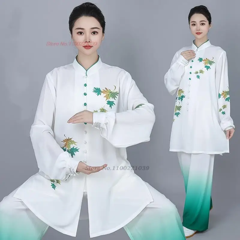 2024 martial arts uniform chinese traditional folk tai chi uniform unisex wing chun suit kung fu wushu training exercise outfit