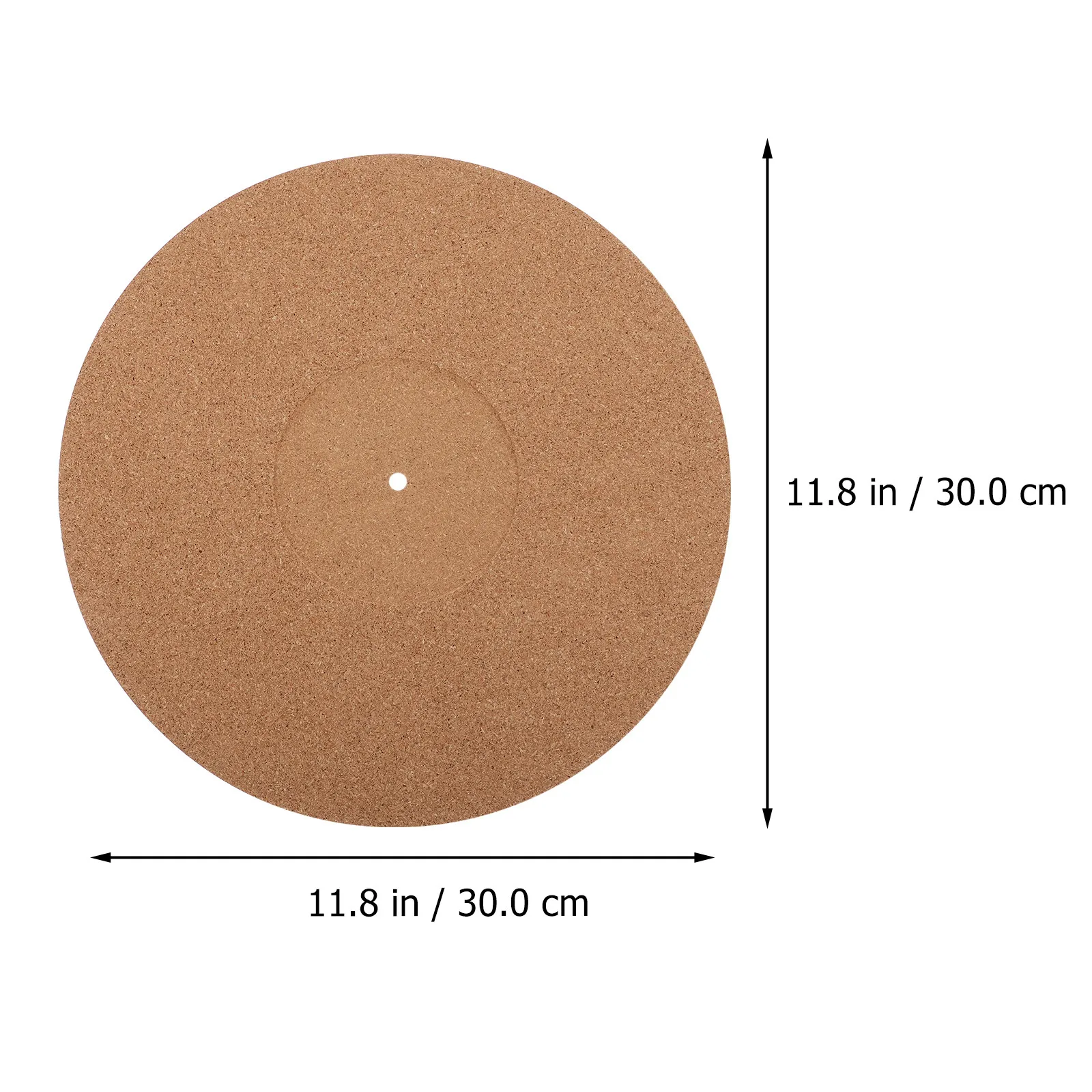 3Pcs Cork Turntable Mat Smooth Bottom Recessed Groove Design Stable Record Player Disc Pad Retro Style Audio Record Player
