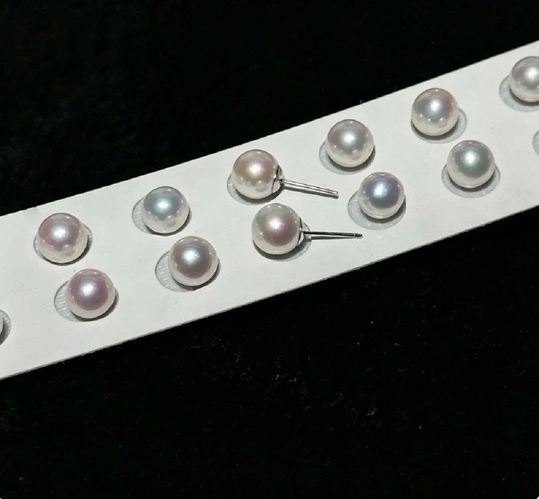 Elegant and simple AAAA8-9mm/9-10mm/10-11mm natural South  Sea pearl earrings 925s