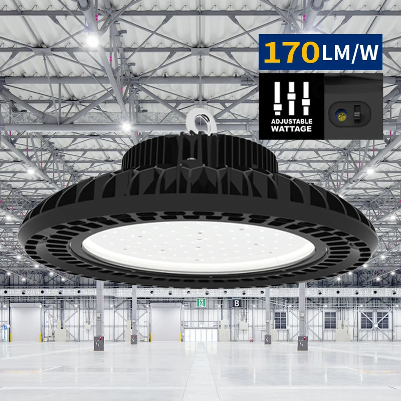 

Factory Price High Lumen 100W UFO LED Industrial Lamp Aluminum IP65 Outdoor Stadium Industrial Bay Light