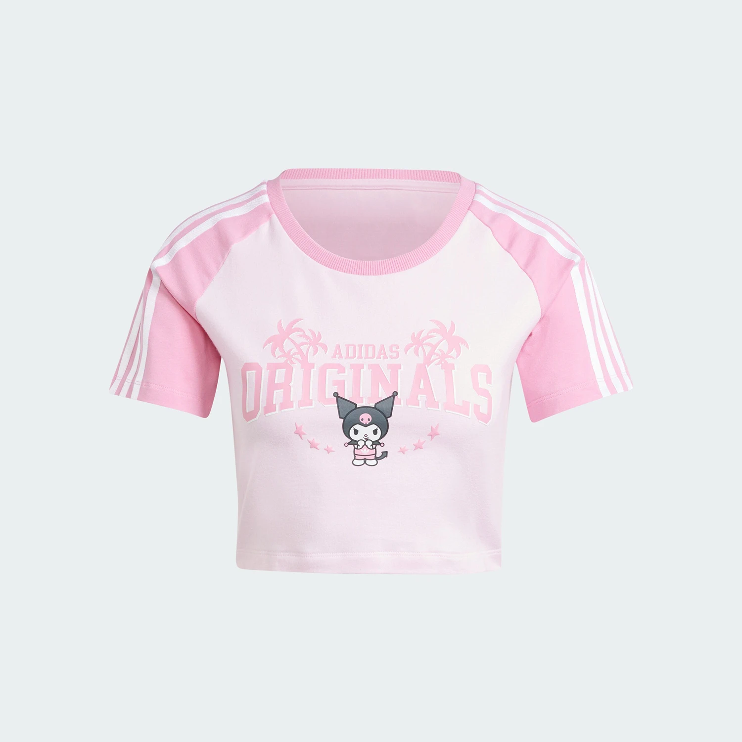 

Adidas genuine genuine Three Stripes Women's Sporty Print Cartoon Short Sleeve JH0570