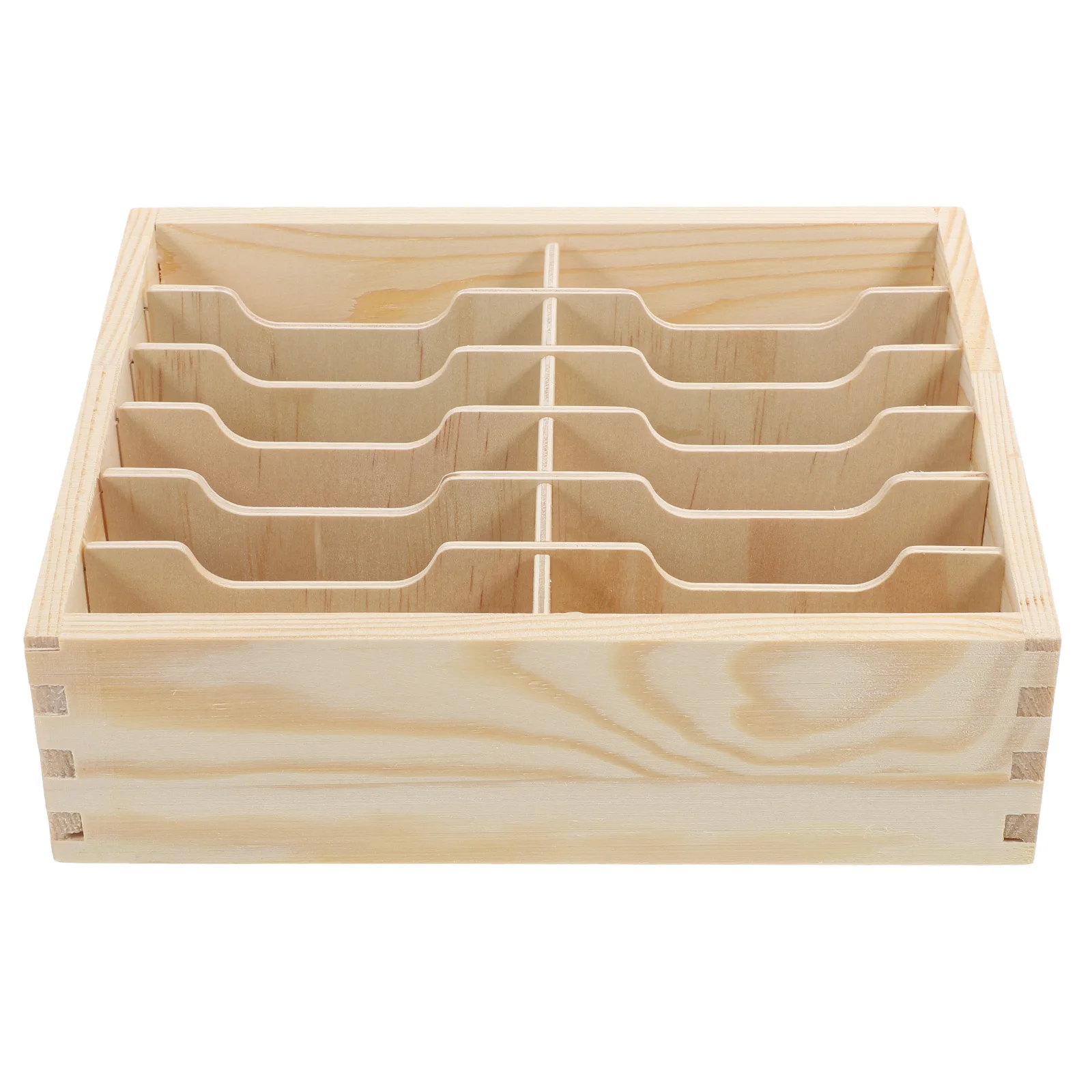 

Деревянный ящик для хранения мобильного телефона с 12 отделениями, настольный органайзер, защита, изысканное мастерство, компактный дизайн