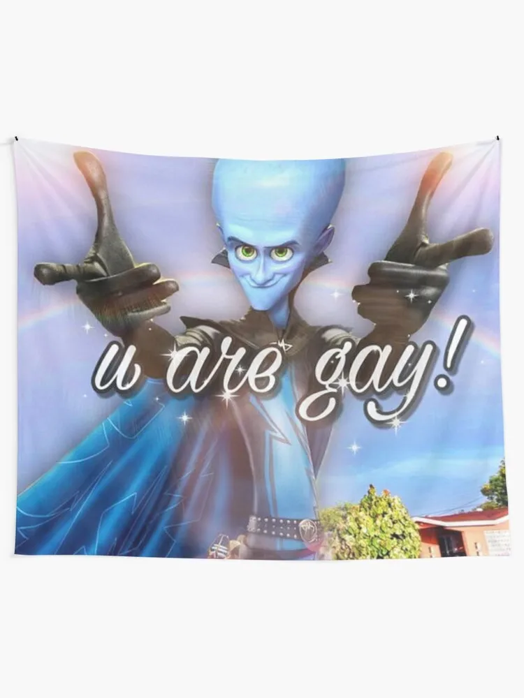 Megamind U Are Gay! Meme Tapestry Funny Tapestry Outdoor Decoration Anime Decor