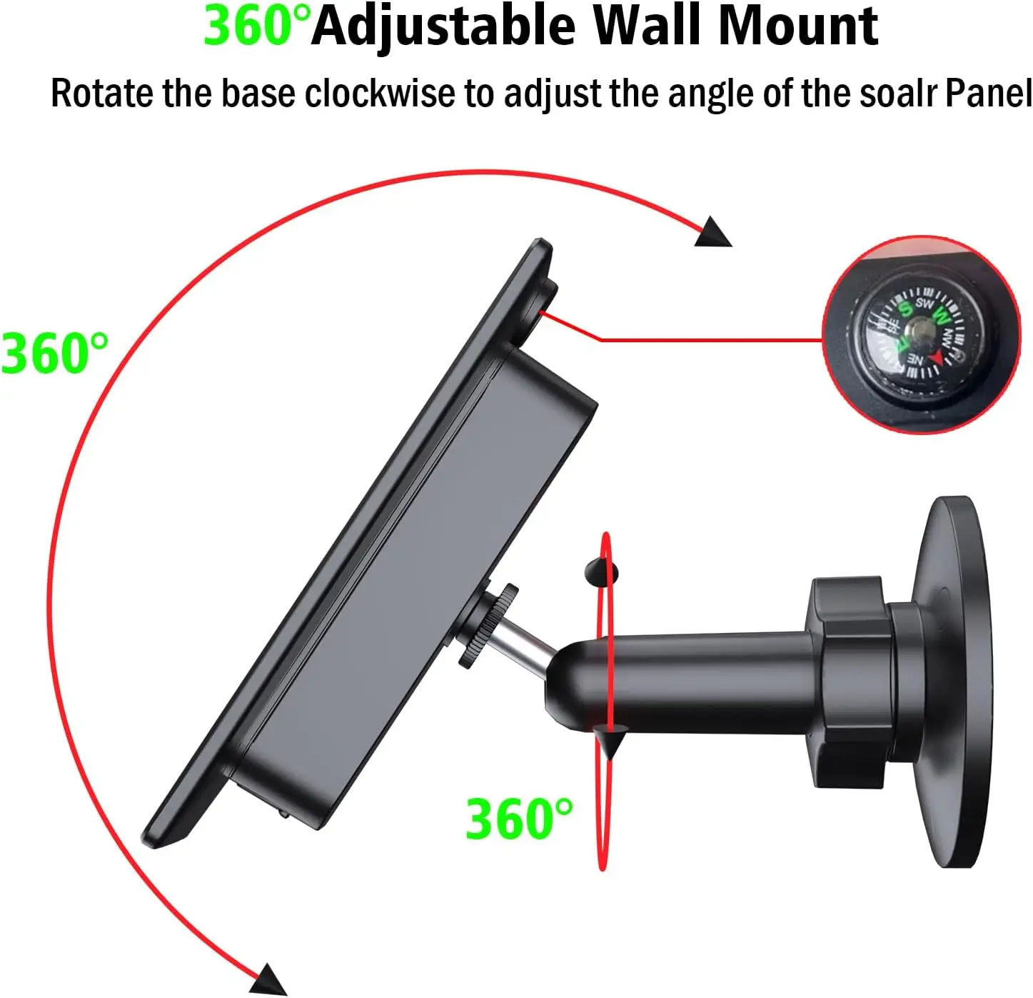 Solar Panel For Blink Camera ,Outdoor Solar Panel With Battery Compatible with Blink XT XT2 Camera, Waterproof Plug, 9.8ft Cable